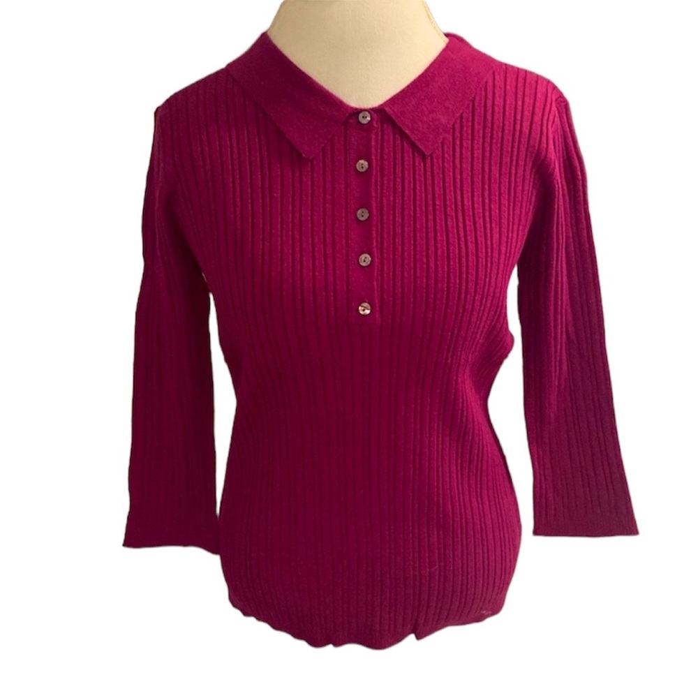 -3/$10-  Remixmess Maroon Collard Sweater